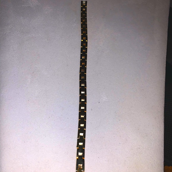 10k Gold & Silver Plated Bracelet Link New Jewelry - Picture 7 of 9